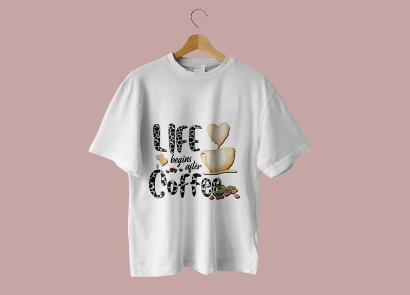 Life Begins After Coffee Tshirt Design