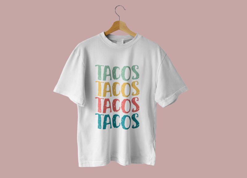 Retro Vintage Tacos Tshirt Design