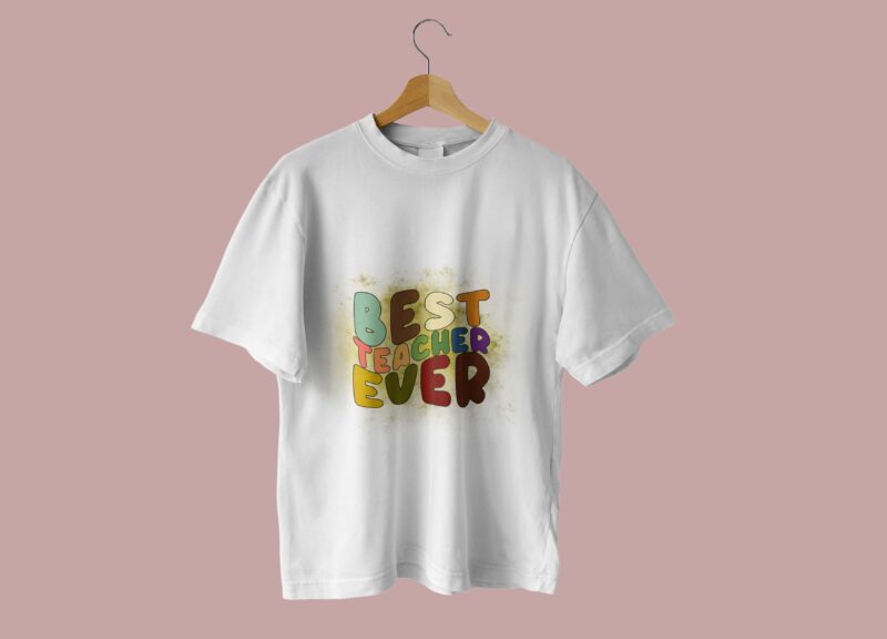 Retro Best Teacher Ever Tshirt Design