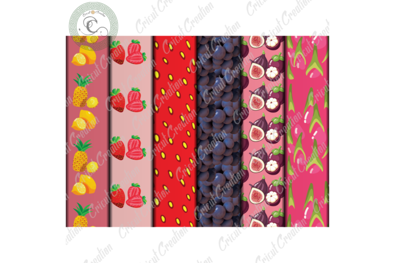 Summer Fruits Patterns, 12 Digital Papers JPG – PNG Diy Crafts, Tropical Fruits PNG Files For Cricut, Fruits For Summer Pattern Silhouette Files, Trending Cameo Htv Prints