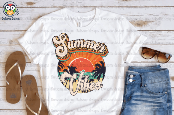 Retro Summer Vibes t-shirt design - Buy t-shirt designs