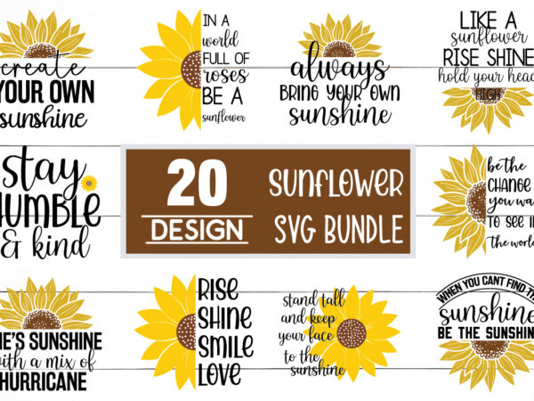 Sunflower svg bundle t shirt template vector