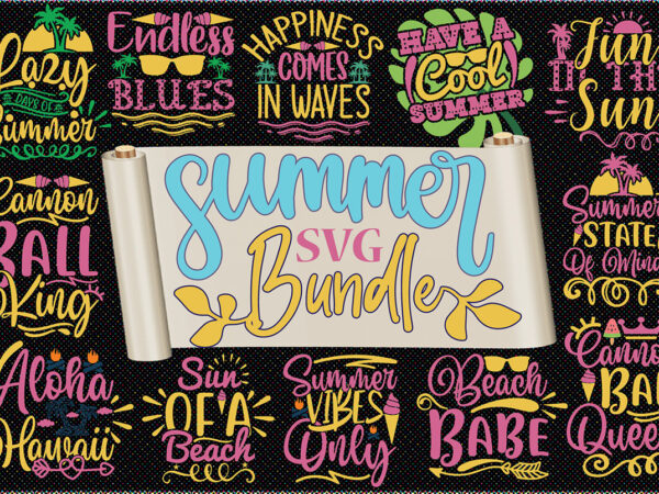 Summer bundle t shirt template vector