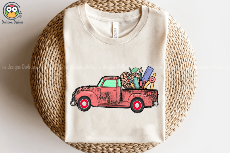 Teacher life with car t-shirt design