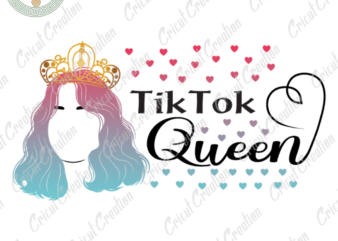 Trending Gifts , Tiktok Queen Diy Crafts, Crownd PNG Files , Heart Background Silhouette Files, Trending Cameo Htv Prints t shirt designs for sale