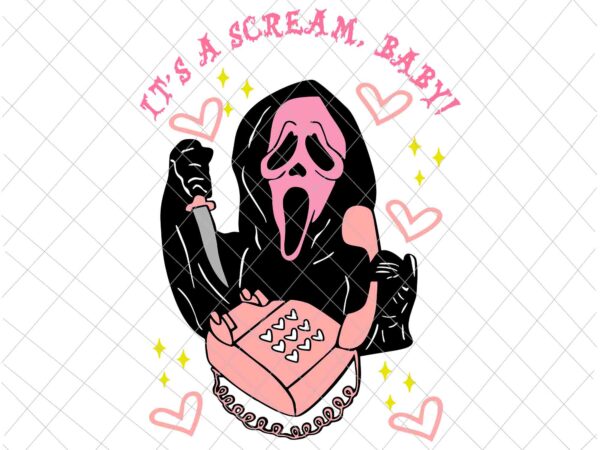 It’s a scream baby svg, ghostface calling svg, funny halloween quote svg, halloween svg t shirt design for sale