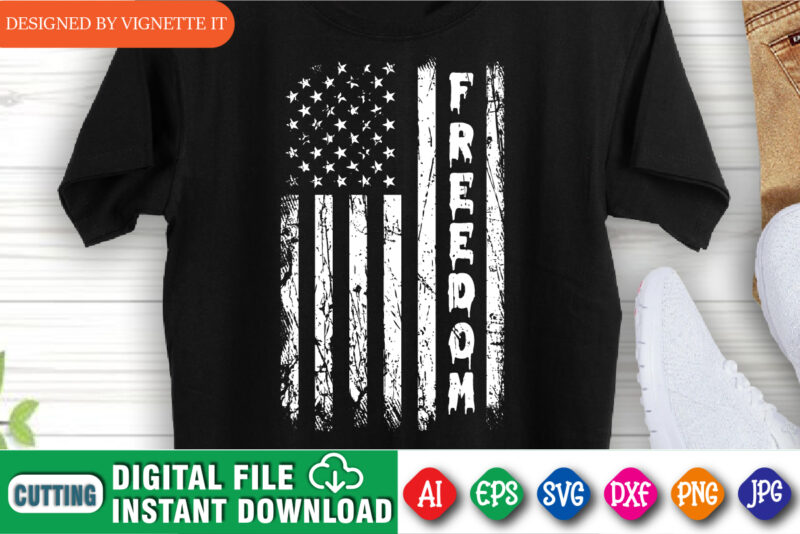 Freedom, us flag illustration, 4th of July vector, USA flag vector, American flag distressed t shirt design, 4th of July t shirt design, veteran shirt