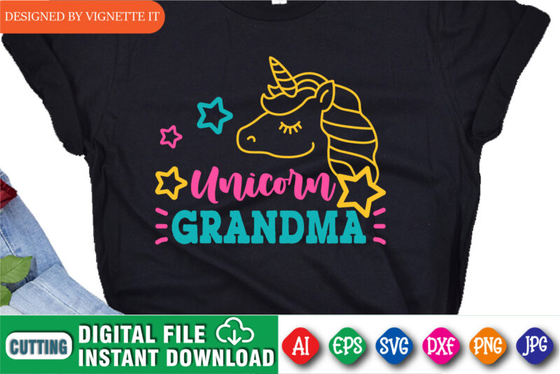 Unicorn Grandma Shirt, Mother’s Day Shirt, Grandma Shirt, Kids Shirt, Mom Unicorn, Grandma Unicorn, Unicorn grandma, Magical Mom, Magical Grandma, Mother Day Shirt Template