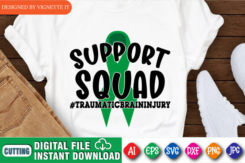 Support Squad Traumatic Brain Injury Shirt, Brain Cancer Shirt, Support ...