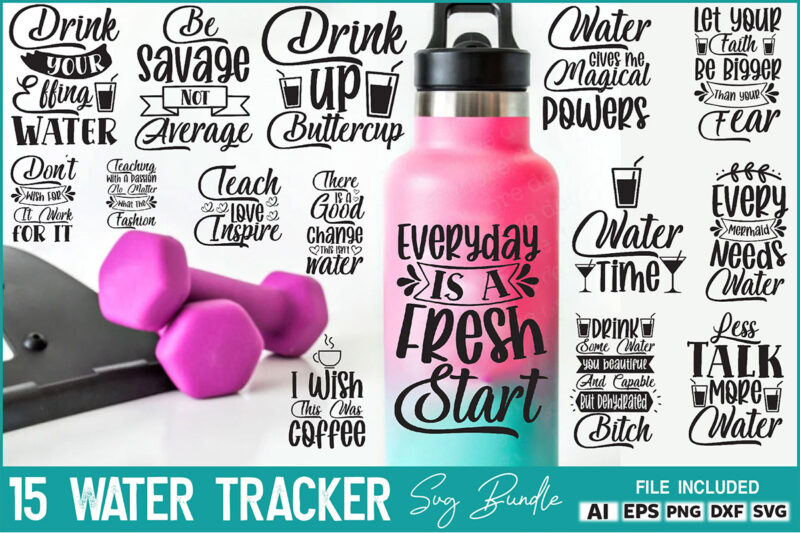 Water Tracker SVG Bundle