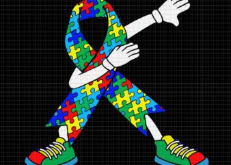 Autism Awareness Dabbing Puzzle Piece Love Dab Dance Svg, Dabbing Puzzle Svg, Autism Awareness Dabbing Puzzle Svg, Autism Awareness Svg