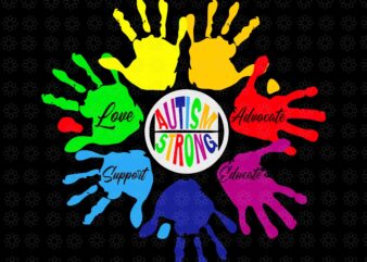 Autism Awareness Sign Language Hand Puzzle Support Svg, Autism Awareness Hand Svg, Autism Strong Svg