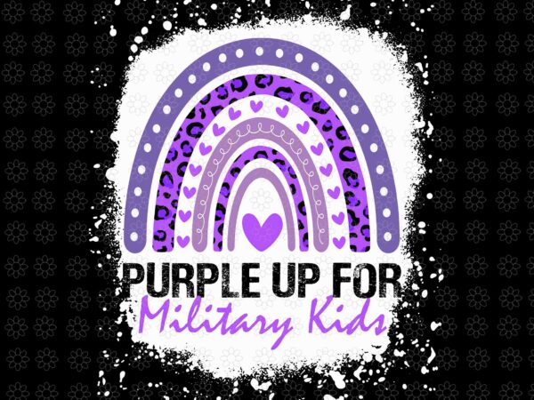 Purple up for military kids month of the military kids svg, purple up for military kids svg, purple up svg, purple up rainbow svg, military child svg, t shirt illustration