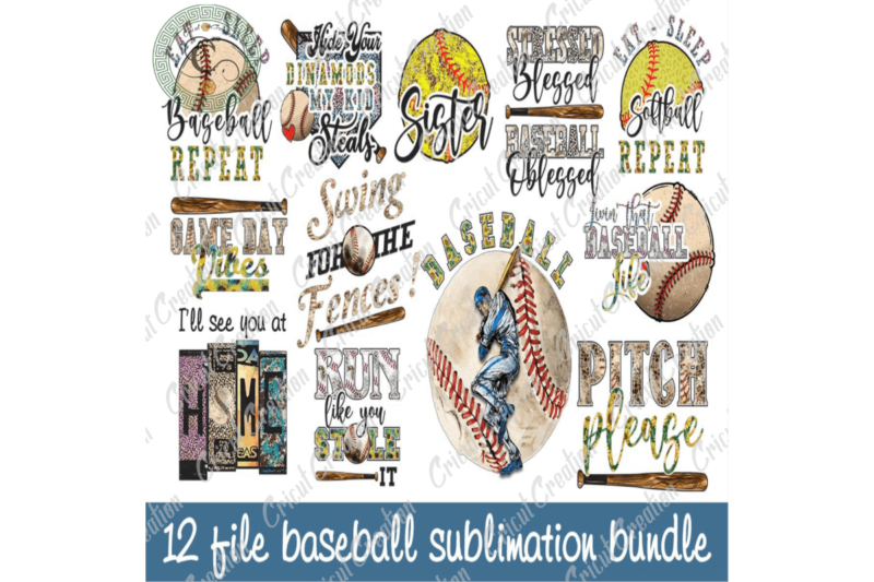 Baseball and Softball , Baseball Sport Diy Crafts,Bundle Baseball Png Files For Cricut, Quote Baseball Silhouette Files, Trending Cameo Htv Prints