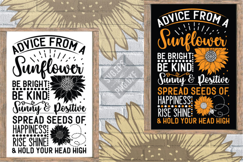 Advice from a sunflower SVG