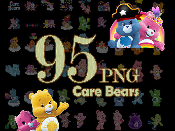 95png care bears clipart- png images 300dpi digital, clip art, instant download, graphics transparent background scrapbook, png