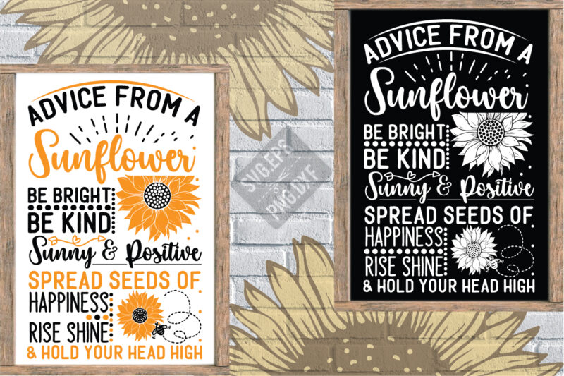 Advice from a sunflower SVG