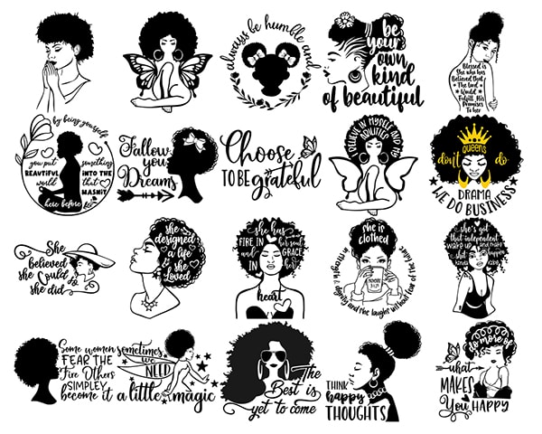 Design Black Girl Magic Svg Bundle, Afro Woman Svg,Black Woman Svg, Boss Lady Svg, Black Lives Matter Svg,Queen Svg,Cut File Cricut,Silhouette. png