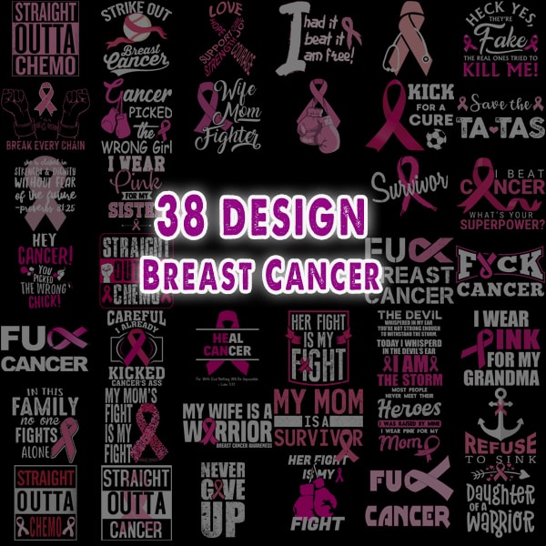 38 Breast Cancer Png, 38 Breast Cancer Png Bundle Download, Cancer Awareness Png, Her Fight Is My Fight Png, Fuck Cancer, Straight Outta Chemo