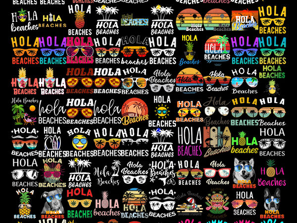 Hola, Beachachos Vintage Look Metal Sign, Hola Beaches Pineapple Color