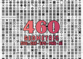 460 combo Geometric Design SVG • Geometrical Seamless Patterns • Mandala Shape Pattern • Easy Cut Files for Cricut • Check Out The Variety of Designs. png