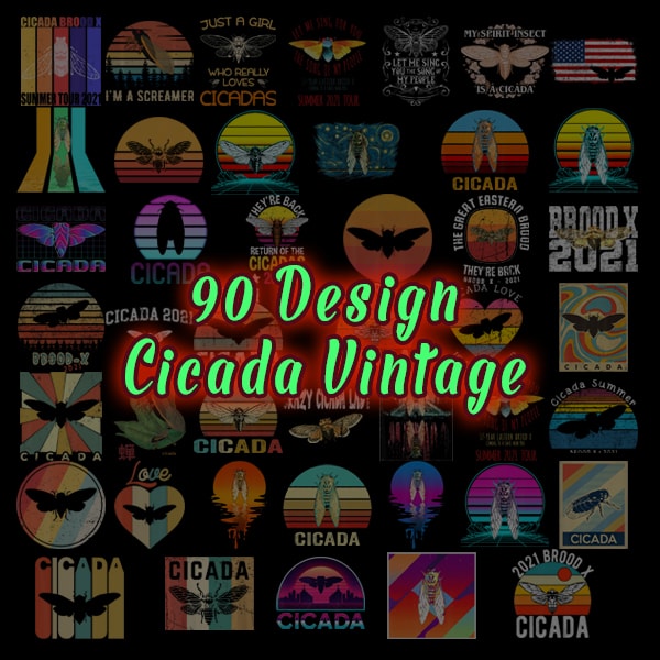 Combo 90 Cicada Vintage PNG, Bundle PNG, Cicada Png, Brood X png, Cicada 2021 png, Cicadas png, Cicada Eastern Brood X, Digital download