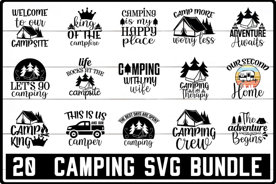 Camping svg bundle graphic t shirt - Buy t-shirt designs