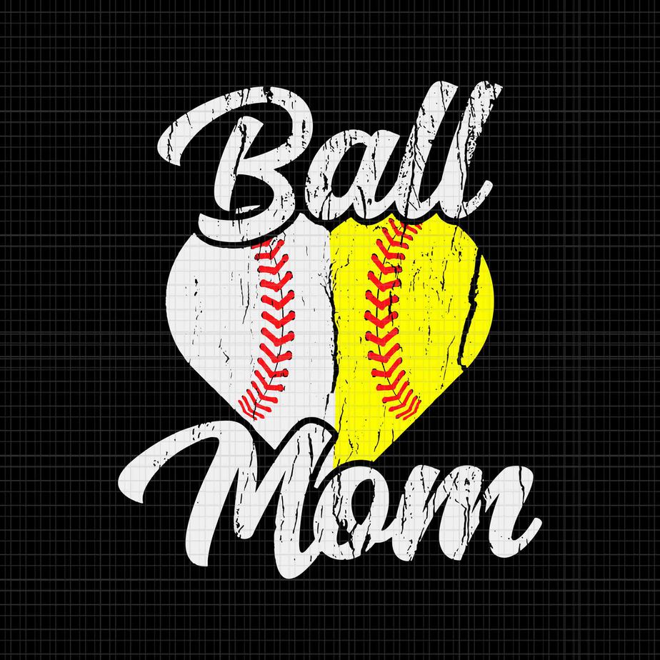 Ball Mom Baseball Softball Mama Team Sports Svg Ball Mom Baseball Svg