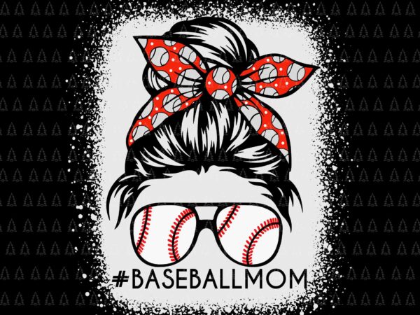 Shirts by Sarah Women's Cute Baseball Mom Shirt Messy Bun T Shirt Baseball Mom Tee Hair Bandana Graphic Tee Baller Mom Ladies V-Neck Soft Charcoal / X-Large