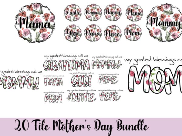 Mothers day floral wreath bundle svg png, mothers day tshirt design