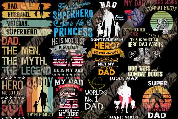 Fathers Day svg Bundle Vector 46 Design Bundle Best New