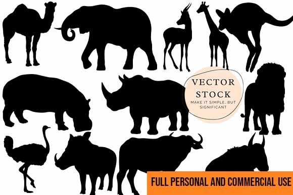 Wildlife vector 72 zoo safari animals design bundle svg png dxf best new