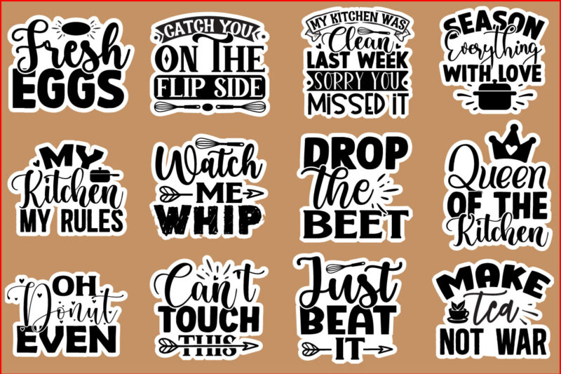 Kitchen Stickers Design Bundle