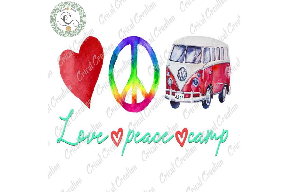 Trending Gifts, Love Peace Camper Diy Crafts, Love Camper PNG Files For ...