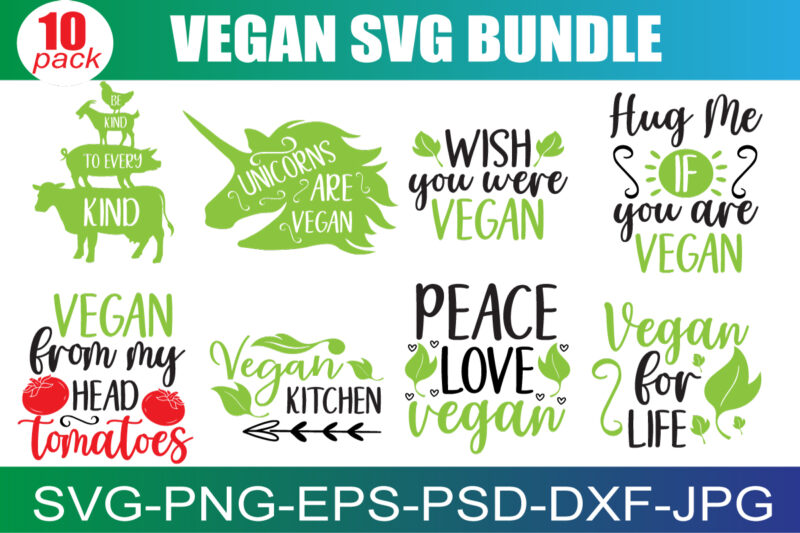 Vegan SVG Bundle – Vegan tee bundle – Vegan shirt SVG for Cricut – Vegan vibes SVG bundle – Powered by plants svg – Digital Download