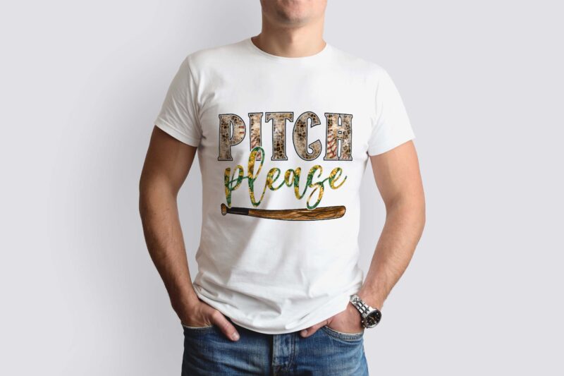 Pitch Please Baseball Sport Tshirt Design