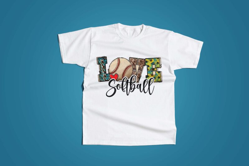 Love Softball Sport Lovers Tshirt Design