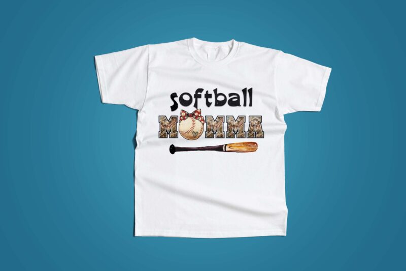 Softball Momma Sport Tshirt Design