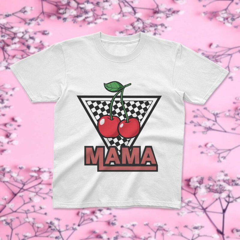 Cherry Mama Mothers Day SVG PNG Files, Mothers Day Tshirt Graphic Design