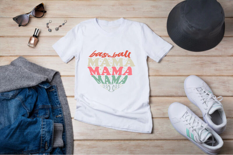 Baseball Mama Mama Mama Tshirt Design