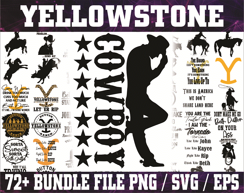 Bunde 75+ Yellowstone svg, Yellowstone SVG, PNG, DXF, Yellowstone svg cut fies, Yellowstone Cipart, MusicArtStore Digital Download 1019134239