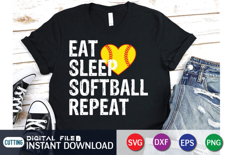 Eat Sleep Softball Repeat T Shirt, Eat Sleep Shirt, Softball Repeat Shirt, Baseball Shirt, Baseball SVG Bundle, Baseball Mom Shirt, Baseball Shirt Print Template, Baseball vector clipart, Baseball svg t