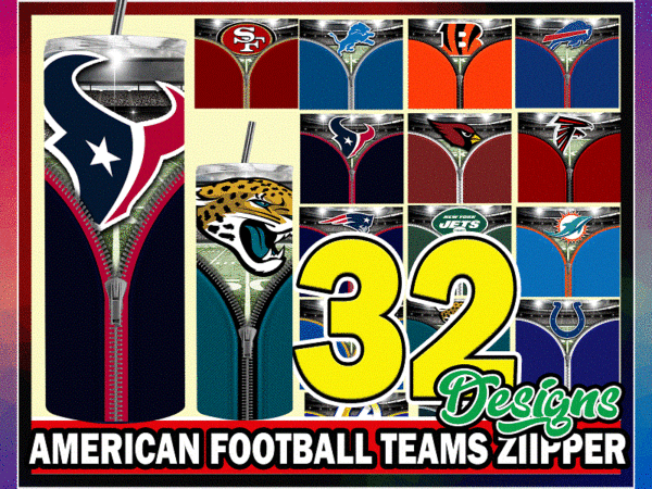 NFL Teams 20oz Straight Skinny Tumbler Wrap, National Football