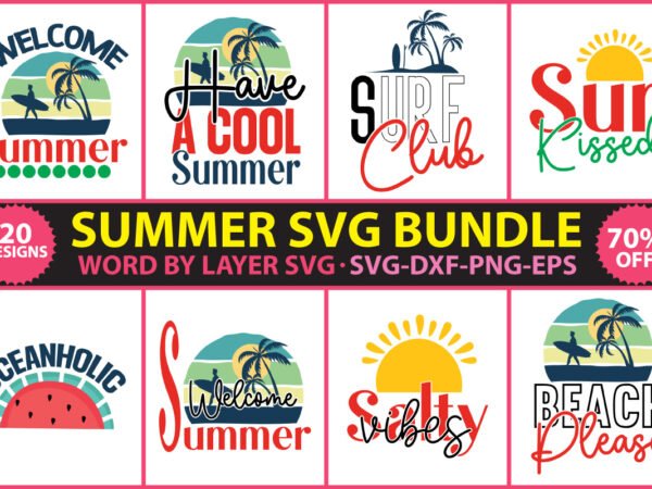 Summer t-shirt design bundle, summer vector t-shirt design, summer svg bundle, hello summer svg, summer svg bundle, summer svg, beach svg, summer design for shirts, summertime svg,summer bundle svg, beach