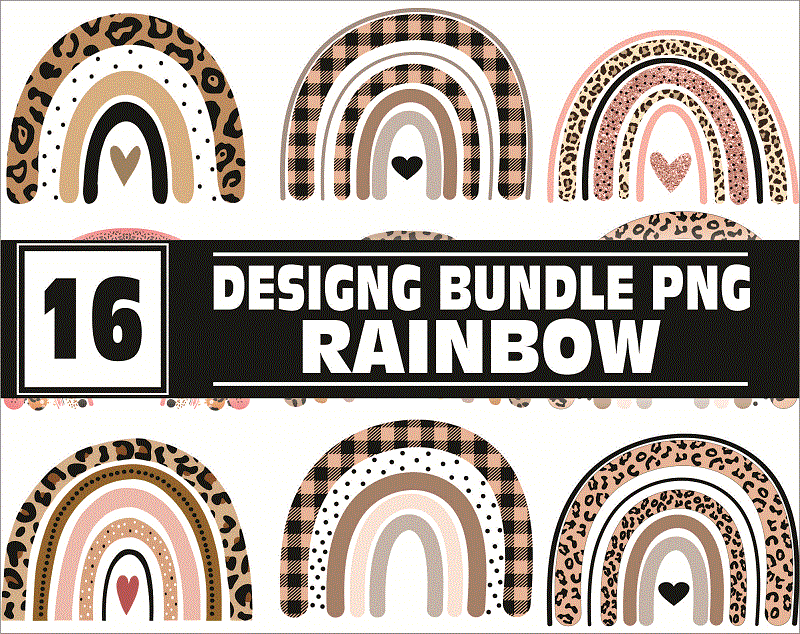 Bundle 16 Rainbow Png, Leopard Rainbow Png, Rainbow Baby Png, Nursery Decor, New Baby, Mama Silhouette Png, Digital Download 986725768