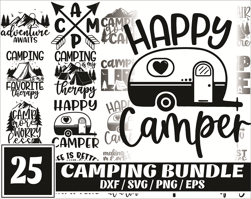 Camping Bundle SVG / Camp Life SVG / Camping Svg / Camping Shirt / Commercial Use / Adventure SVG / Summer / Cut File / Cricut / Clip Art 613446559