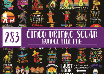 Bundle 283 Cinco Drinko Squad PNG, Lets Fiesta Mexican Cinco De Mayo png, Cinco De Mayo png, Drinking Party Fiesta png, Mexican Fiesta png 1017803395