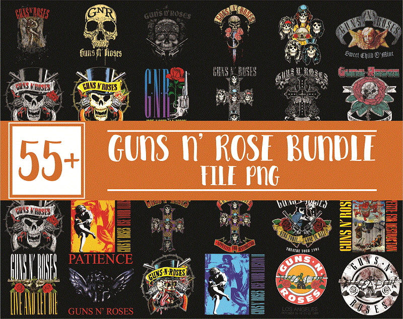 Bundle 59 Designs Guns N Rose png, Skull, Rock Classic, Rock Lover, Digital Designs, Printable, Instant Download 1032720867