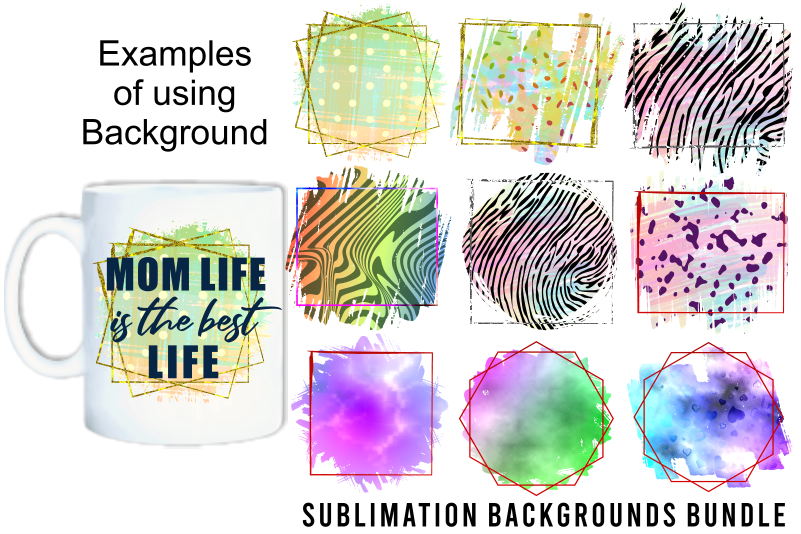 Sublimation Background Bundle, Abstract Background, Sublimation T Shirt Designs, mus designs