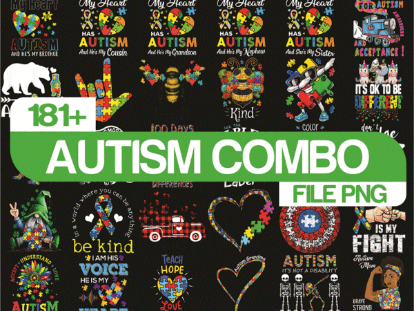 Bundle 181+ autism png, autism rainbow png, peace love autism, autism gift, autism awareness, autism heart, puzzle ribbon, digital download 936897611 t shirt template